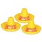 Beistle 4½in. x 3¼in. Miniature Yellow Plastic Sombrero - 48 Pack